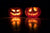 Halloween season; 2 carved pumpkins